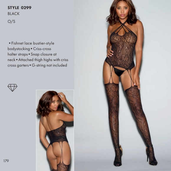 Dreamgirl Fishnet Lace BodyStocking - Picture 1 of 9